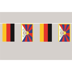 Party-Flaggenkette : Deutschland - Tibet