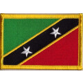 Patch zum Aufbügeln oder Aufnähen : St. Kitts & Nevis - Groß