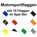 Alle 10 Motorsportflaggen im Spar-Set