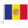 Auto-Fahne: Andorra mit Wappen - Premiumqualität