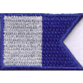 Patch zum Aufbügeln oder Aufnähen : Signalflagge A - Klein