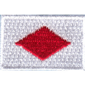 Patch zum Aufbügeln oder Aufnähen : Signalflagge F - Klein