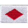 Patch zum Aufbügeln oder Aufnähen : Signalflagge F - Klein
