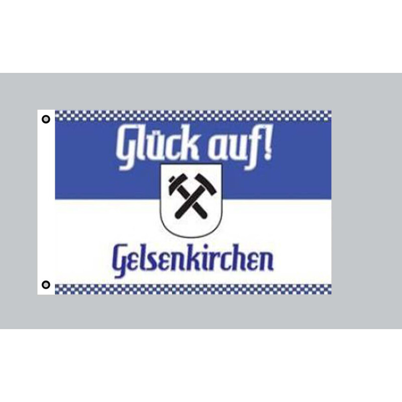 Fahne Flagge 150x90 Flag Fussball #513 Glück auf! Gelsenkirchen 