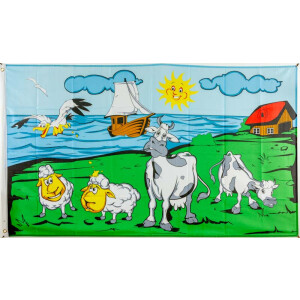 Flagge 90 x 150 : Kühe und Schafe