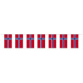 Papierfahnen-Kette 5m : Norwegen