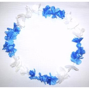 Bayerische Blumenkette blau-weiß
