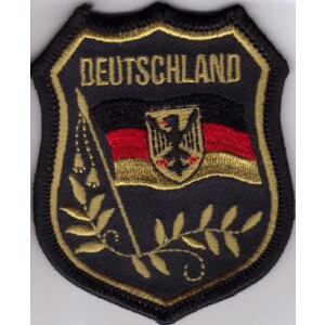 Patch zum Aufnähen : Deutschland - Wappen Schwarz