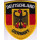Patch zum Aufnähen : Deutschland - Germany schwarz-rot-gold mit Adler - Wappenform-