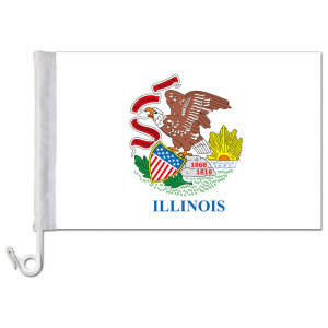 Auto-Fahne: Illinois - Premiumqualität