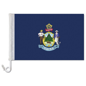 Auto-Fahne: Maine - Premiumqualität