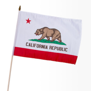 USA Kalifornien Stockflagge Flaggen Fahnen Stockfahne 30x45cm 