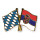 Freundschaftspin Bayern-Serbien mit Wappen