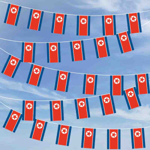 Party-Flaggenkette : Nordkorea