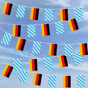 Party-Flaggenkette : Deutschland - Bayern Raute