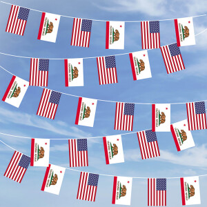 Party-Flaggenkette : USA - Kalifornien