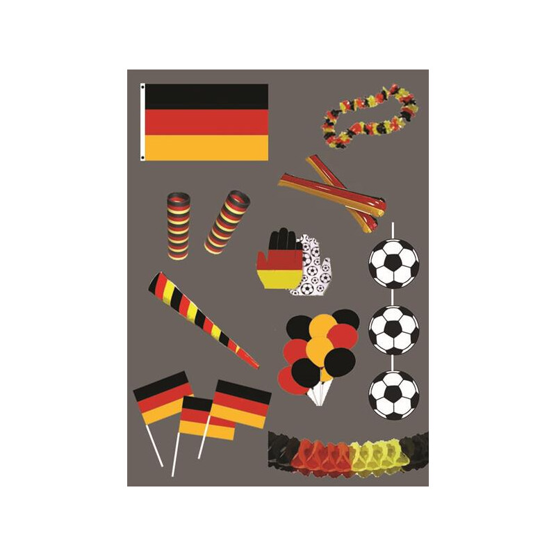 Fanartikel Deutschland Fussball EM 2024 / Deko Set Party