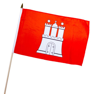Fahne Flagge Deutschland Hamburg 30 x 45 cm