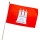 Stock-Flagge 30 x 45 : Hamburg