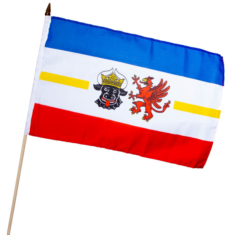 Fahnen Flagge 10 x Mecklenburg Vorpommern Stockflagge 30 x 45 cm 