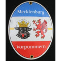 Emaille-Grenzschild "Mecklenburg Vorpommern"...