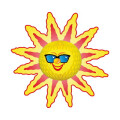 Wabenball Sonne mit Sonnenbrille