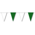 MAXI Wimpelkette wetterfest : Grün-Weiß 20m ,dünne Qualität