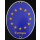 Emaille-Grenzschild "Europa" 11,5 x 15 cm