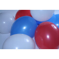 Luftballons Mischung Blau-Weiß-Rot 30 cm