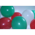 Luftballons Mischung Grün-Weiß-Rot 30 cm