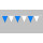 MAXI Wimpelkette wetterfest : Blau-Weiß 20m ,dünne Qualität