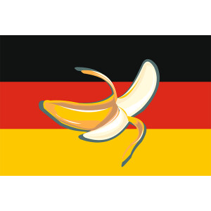 Aufkleber GLÄNZEND Bananenrepublik Deutschland