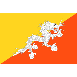 Aufkleber GLÄNZEND Bhutan