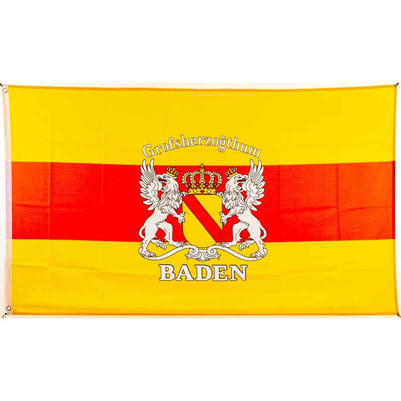 Fahne Flagge Großherzogtum Baden XXL 2,5 Meter x 1,5m Deutschland # 300 Neu 