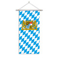 Bannerfahne : Bayern mit Wappen 52x114cm - Komplett-Set