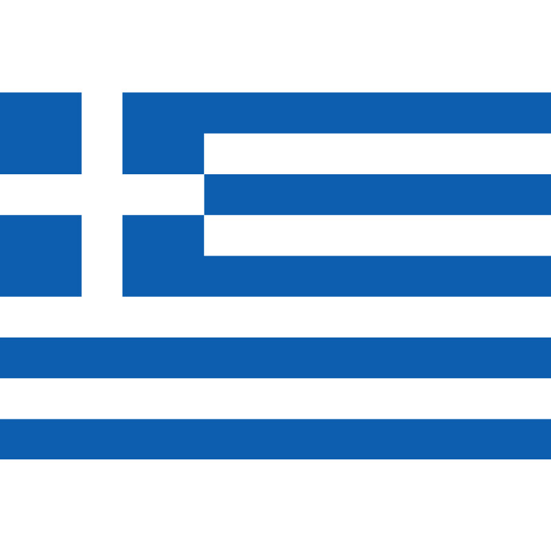 Die Aufkleber mit der griechischen Flagge sind in verschiedenen Größen  erhältlich.