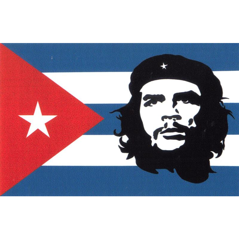 Blechschild Legende Che Guevara mit Flagge Metallschild Wanddeko tin sign