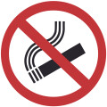 Aufkleber GLÄNZEND No Smoking (rund)