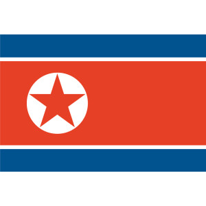 Aufkleber GLÄNZEND Nordkorea