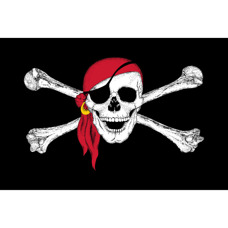 Fahne Flagge Pirat rotes Kopftuch 30 x 45 cm 