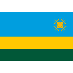 Aufkleber GLÄNZEND Ruanda
