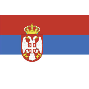 Aufkleber GLÄNZEND Serbien mit Wappen