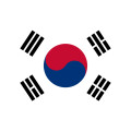 Aufkleber GLÄNZEND Südkorea