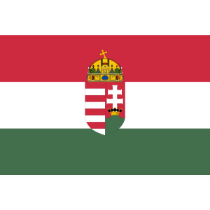Schlüsselanhänger Flagge Fahne Königreich Ungarn Alu 40 x 57 mm 