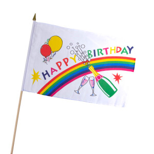 Geburtstag Happy Birthday 30 x 45 cm Stockflagge Fahne Flagge 18