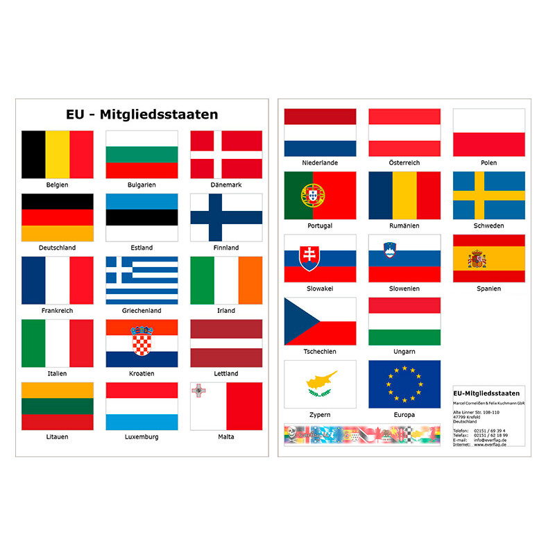 Europa Flagge Button - €1.20 - Versandkostenfrei ab 10 Stück