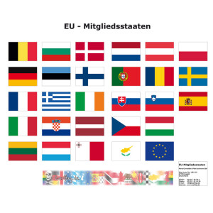 europaeische flaggen zum ausdrucken / karte von flaggen