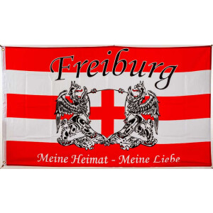 Flagge 90 x 150 : Freiburg - Meine Heimat, meine Liebe