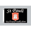 Flagge 90 x 150 : St. Pauli - You`ll never walk alone