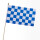 Stock-Flagge 30 x 45 : Karo Blau-Weiß